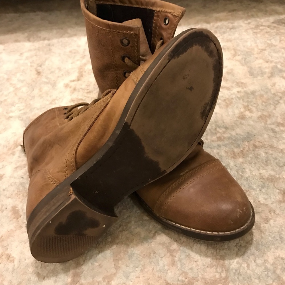 Leather combat boots - Picture 4 of 4